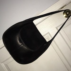 All leather coach bag